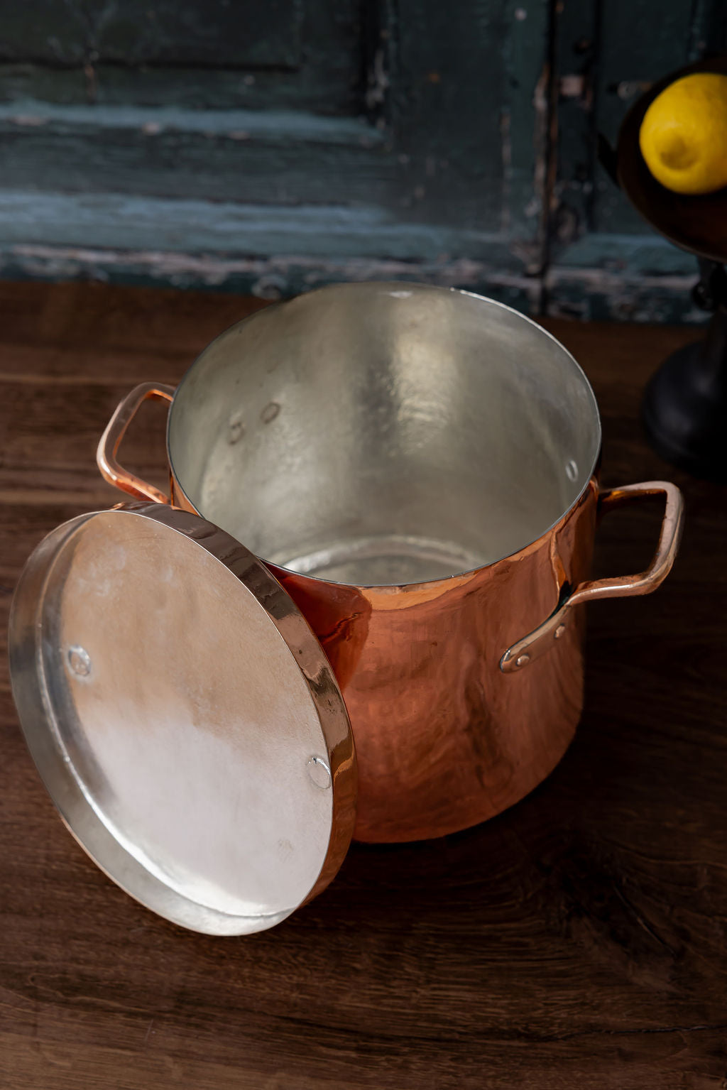 Antique French Copper Marmite Stockpot with Dovetailed Seams, c.1850