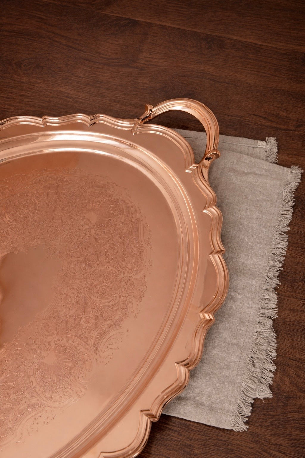 Antique Reed & Barton “Provincial” Oversized Serving Tray | Early–Mid 20th Century | 27.5” L