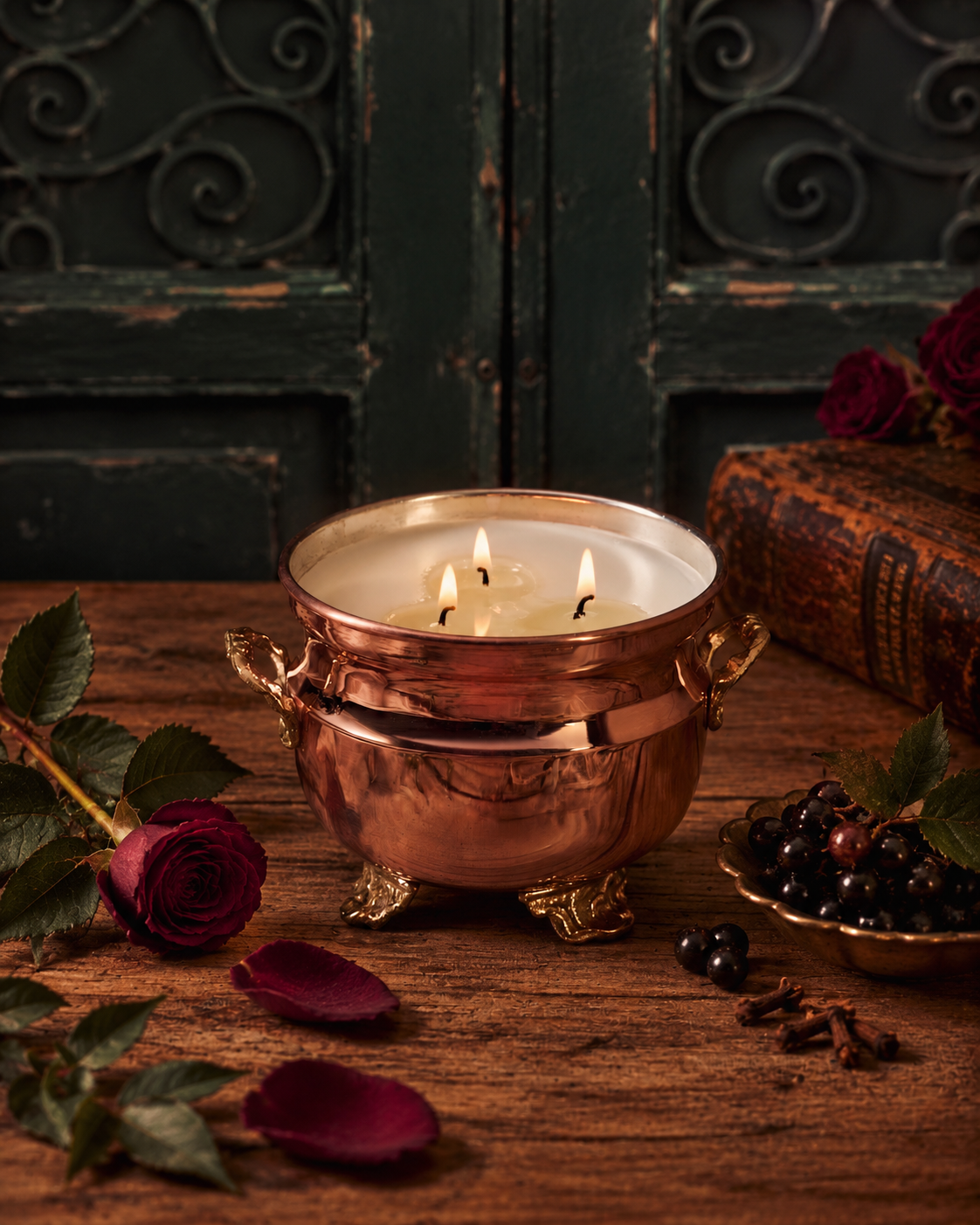 CMK Vintage French-Inspired Jardinière Candle — NEW SCENT: ROUGE NOIR