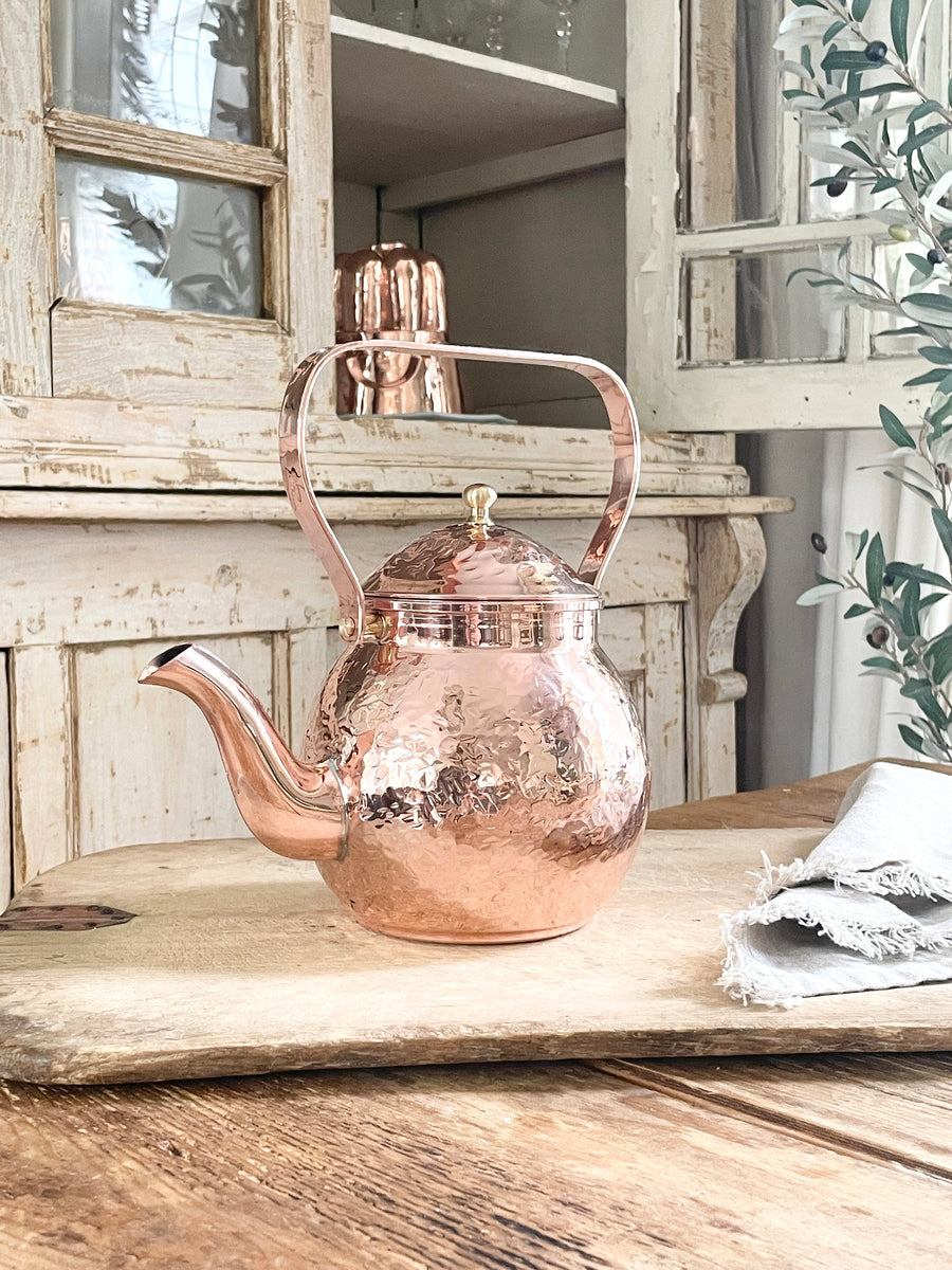 Hammered copper tea kettle best sale