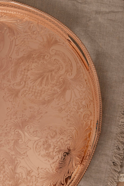 Antique Waterford Gallery Tray | Made in Sheffield, England | 16” Diameter