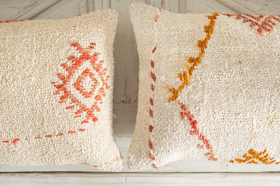 Hand Loomed Turkish Pillow Covers- a Pair