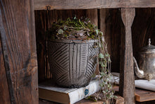  Handmade Gray Patterned Concrete Pot