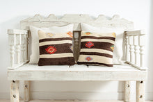  15.5" Hand Loomed Turkish Pillow Covers- a Pair