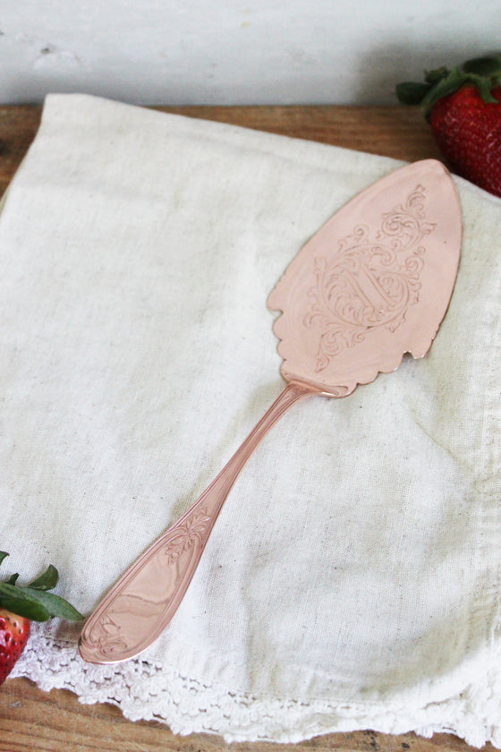 Antique Etched Cake/Pie Server