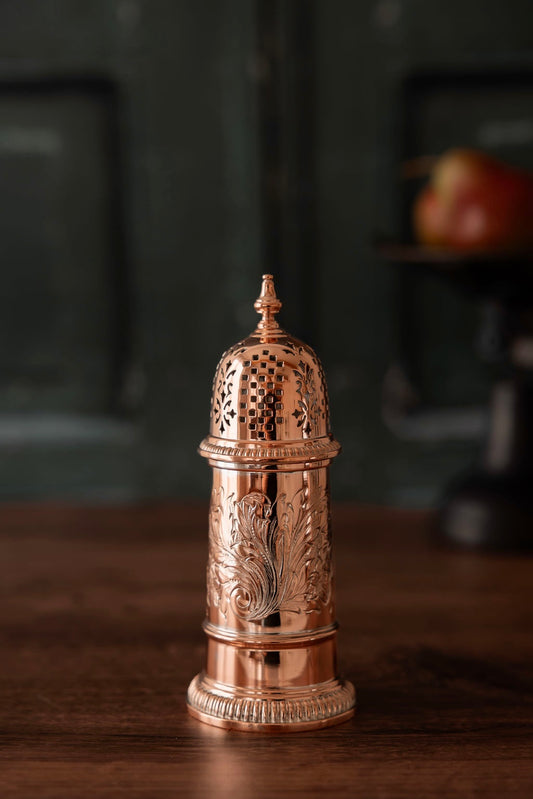 Antique English Engraved Sugar Dredger (Muffineer) | Barker Ellis | Late 19th Century | 6.5”