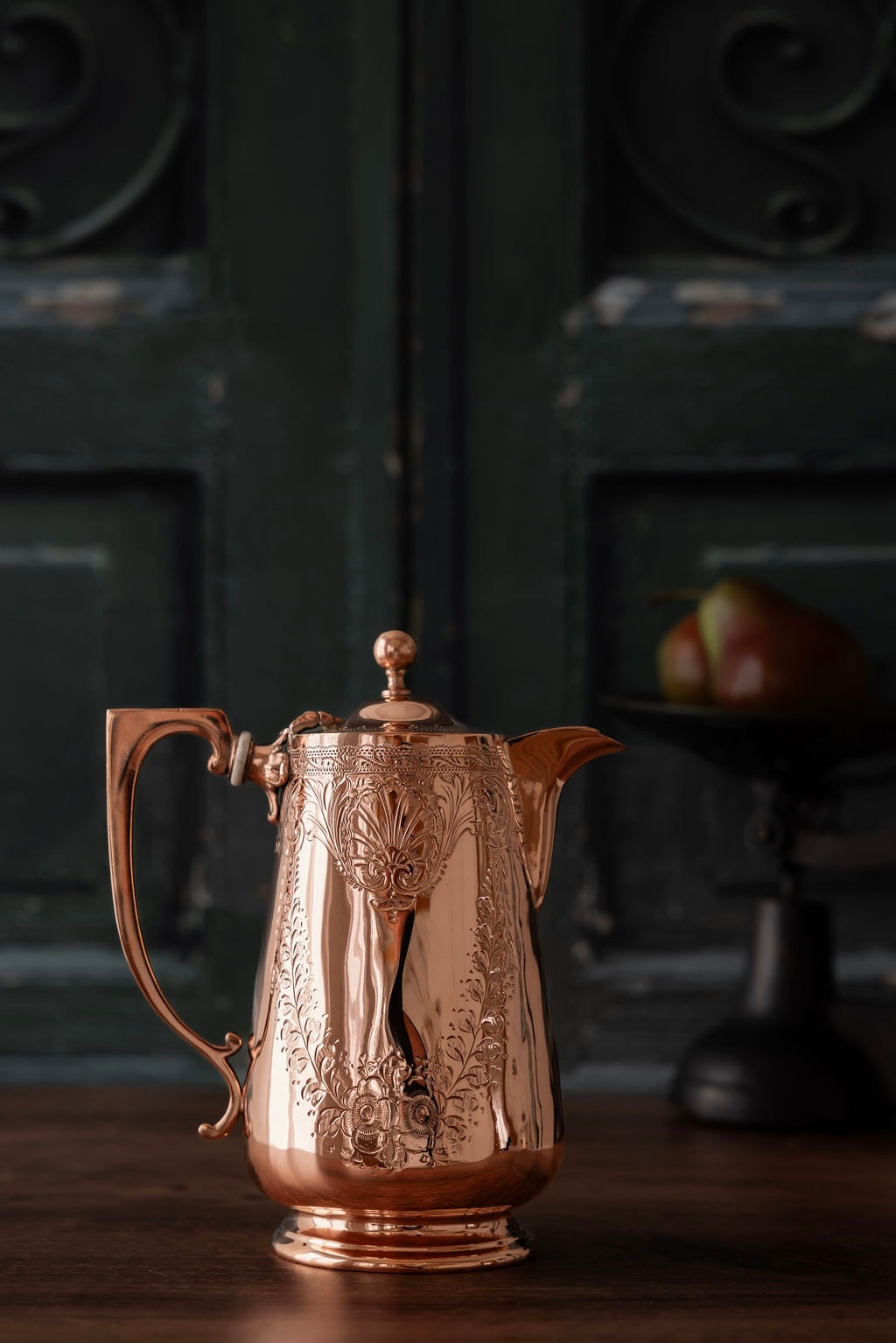 Antique Victorian Engraved Copper Coffee Pot / Teapot | Silver-Lined | Circa 1890–1910 7