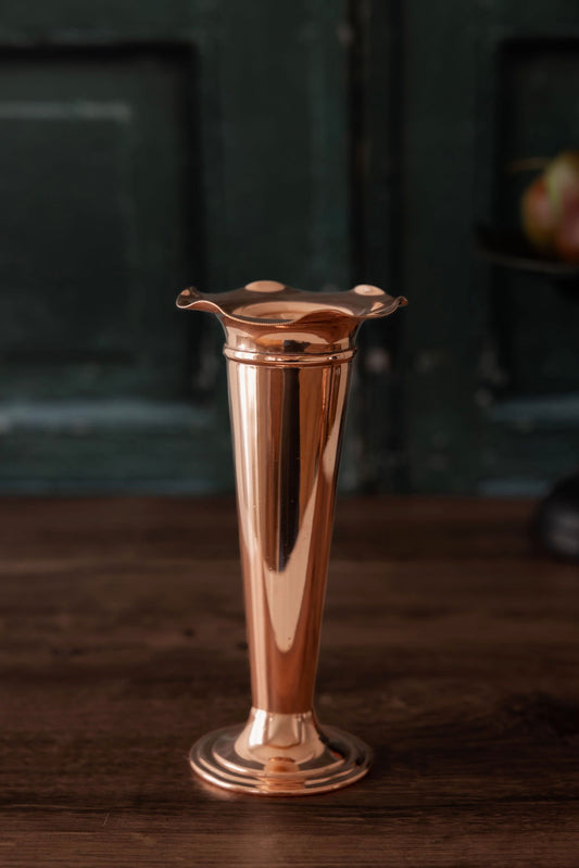 Antique Copper Trumpet Vase | Late 19th Century | Mappin & Webb | England | 7.5”