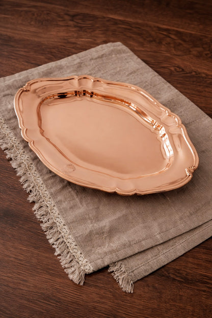 Antique Reed & Barton “Adolphus” Hotel Scalloped Serving Tray | Early 20th Century