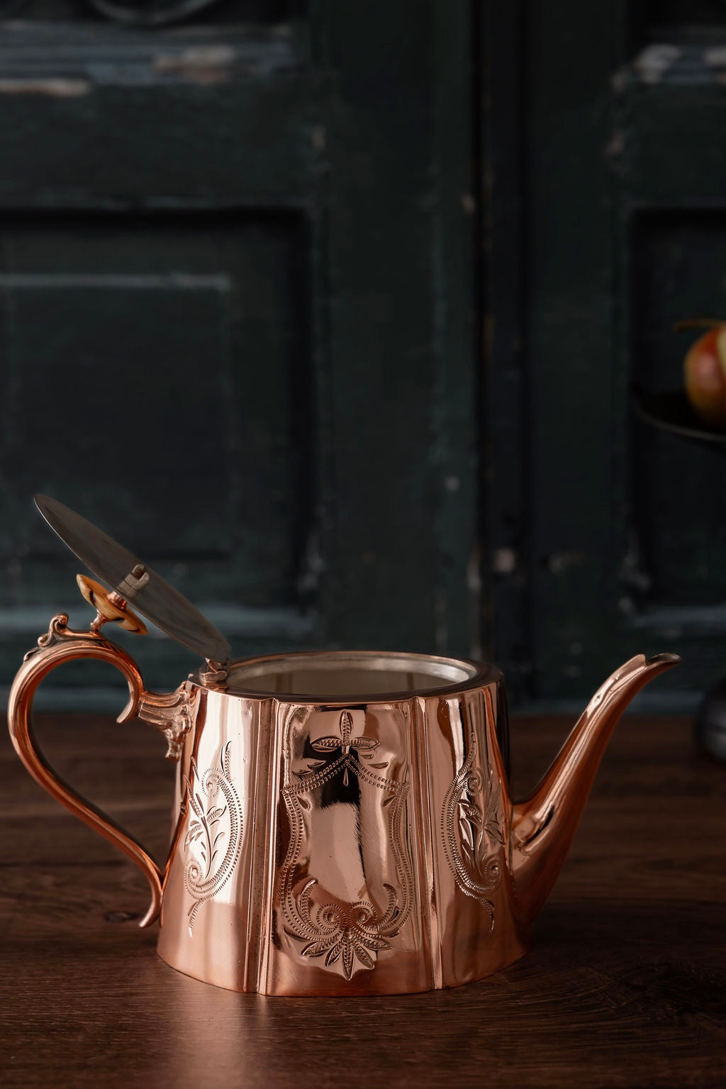 Antique Engraved Copper Teapot / Coffee Pot | Silver-Lined | Circa 1890–1910 2