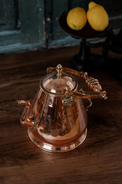 Antique French Handcrafted Copper Kettle — C.1880