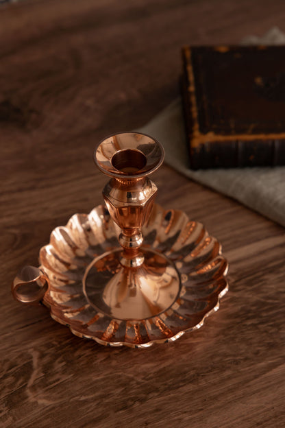 CMK Vintage French Inspired Candlestand with Fluted Drip Plate