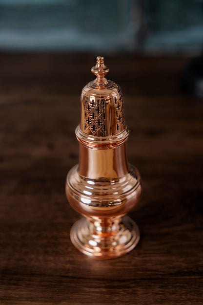 Antique English Copper Muffineer — C.1800