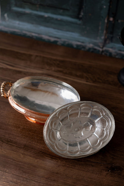 Antique French Copper Serving Dish, c.1880