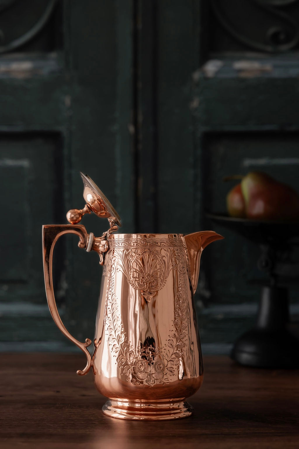 Antique Victorian Engraved Copper Coffee Pot / Teapot | Silver-Lined | Circa 1890–1910 7