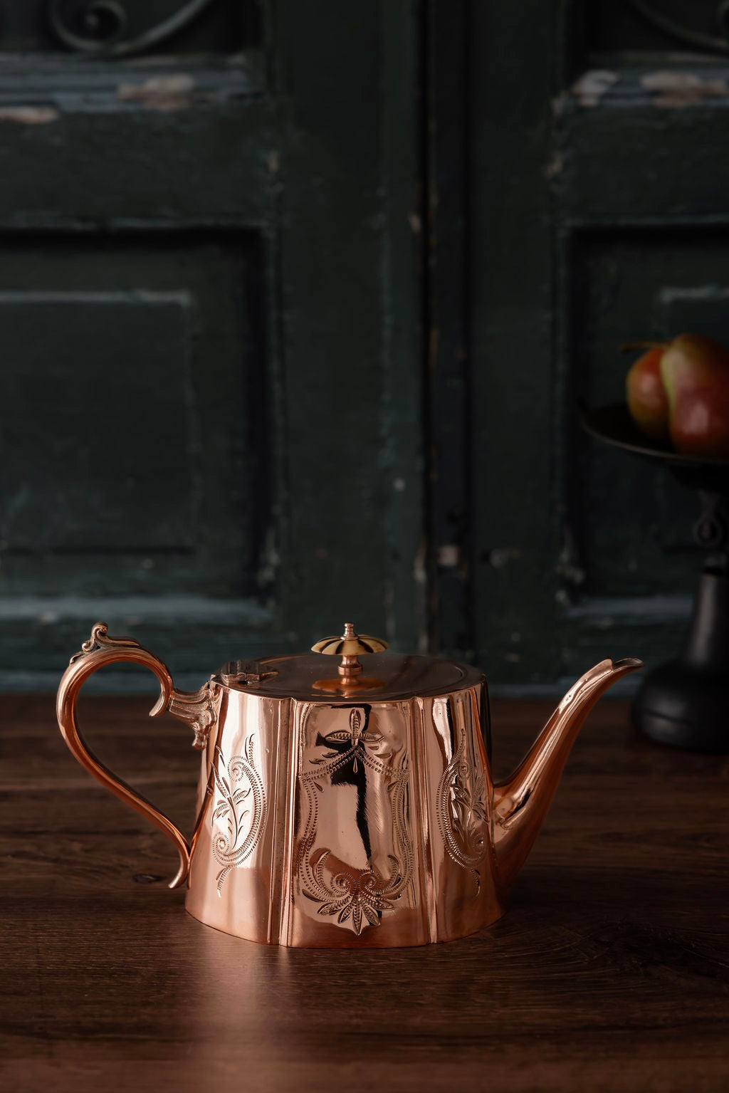Antique Engraved Copper Teapot / Coffee Pot | Silver-Lined | Circa 1890–1910 2