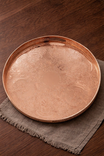 Antique Waterford Gallery Tray | Made in Sheffield, England | 16” Diameter
