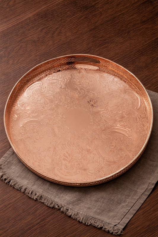 Antique Waterford Gallery Tray | Made in Sheffield, England | 16” Diameter