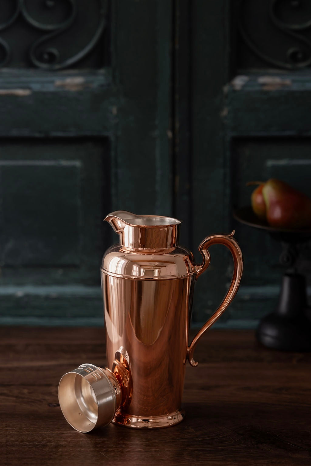 Antique Copper Cocktail Shaker | Early 20th Century | Silver-Lined | 10”