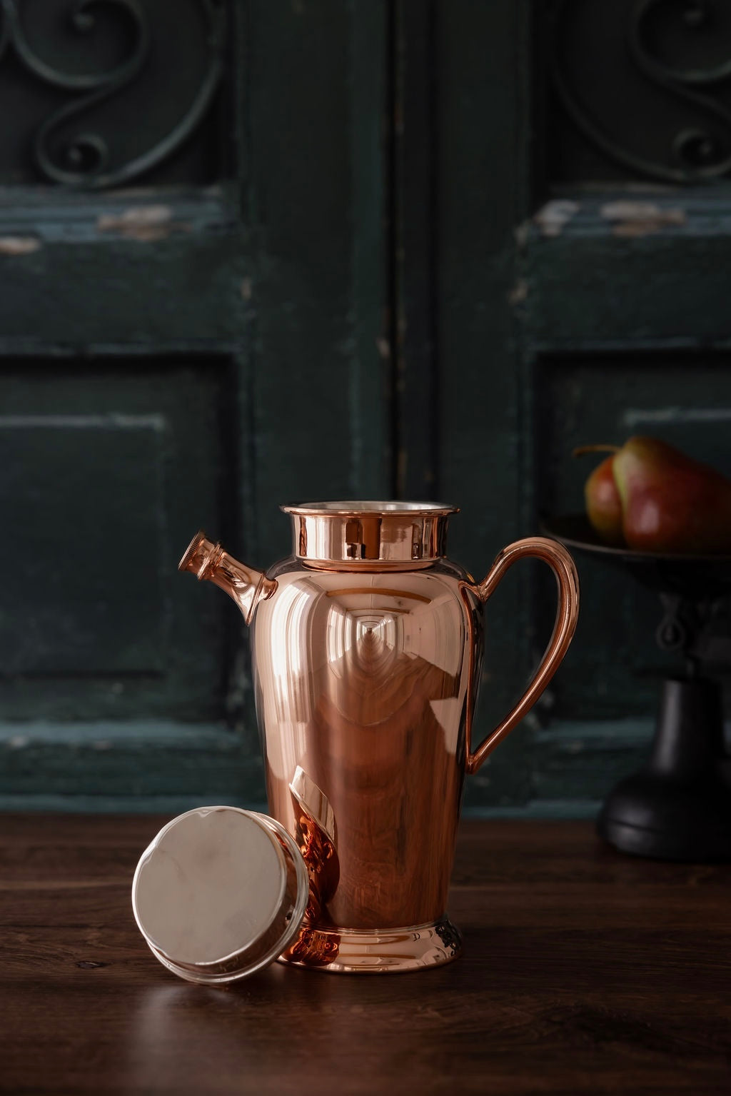 Antique Copper Cocktail Shaker | Early 20th Century | Silver-Lined | 10”
