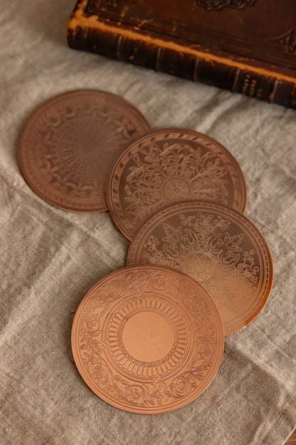 CMK Vintage Inspired Coasters Set (Set of 4)