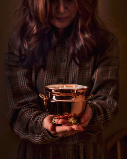 CMK Vintage French Inspired Grapefruit Mint Jardinière Candle