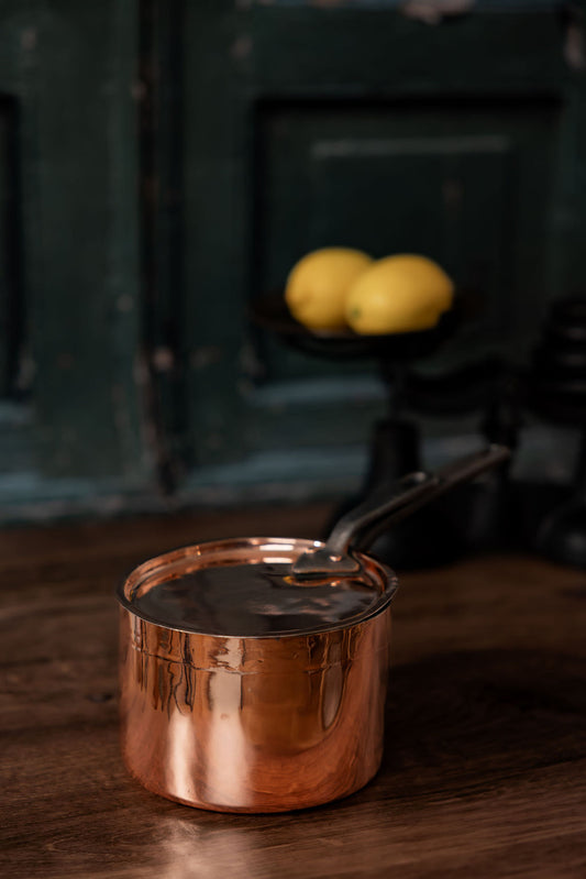 Antique English Saucepan with Engraved handle , C.1860
