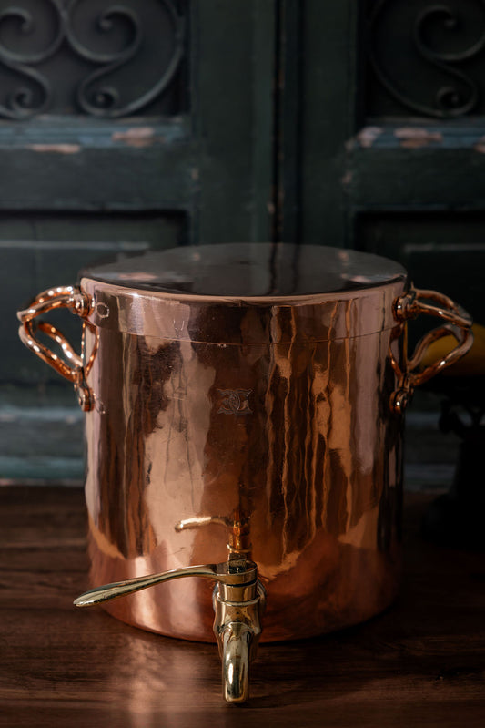 Antique English Stockpot With Pouring Spout, C.1850