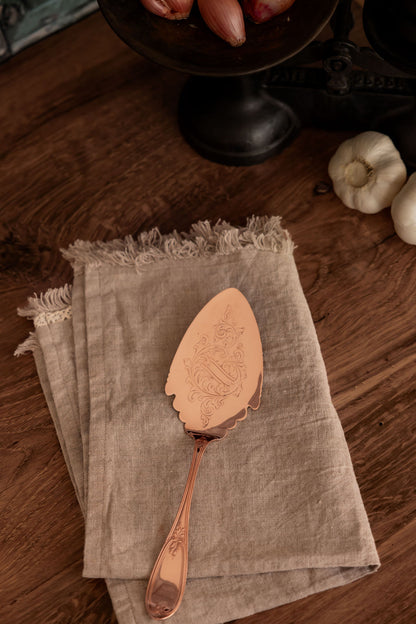 Antique Etched Cake/Pie Server