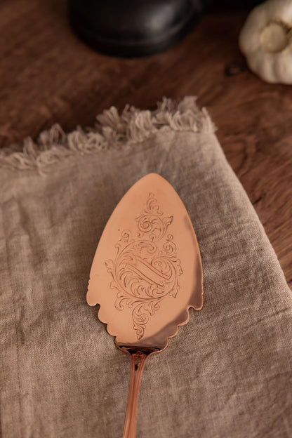 Antique Etched Cake/Pie Server