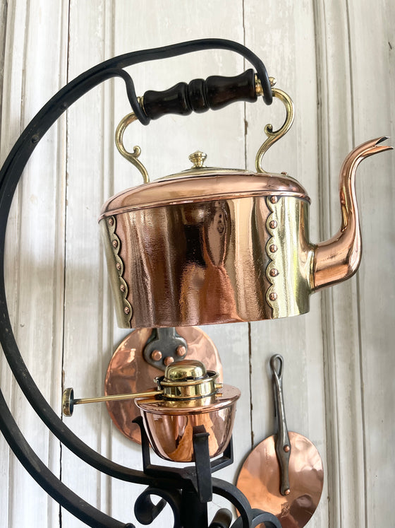 Antique Benham & Froud Spirit Kettle With Stand , C.1860