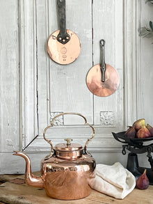  Rare Antique English Tea Kettle W/ Brass Shaped handle