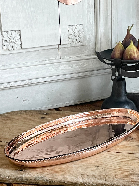 Antique English Oval Hugh Wallis Tray, C. 1880