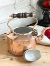 Antique English Tea Kettle W/ Wooden Handle, C.1880