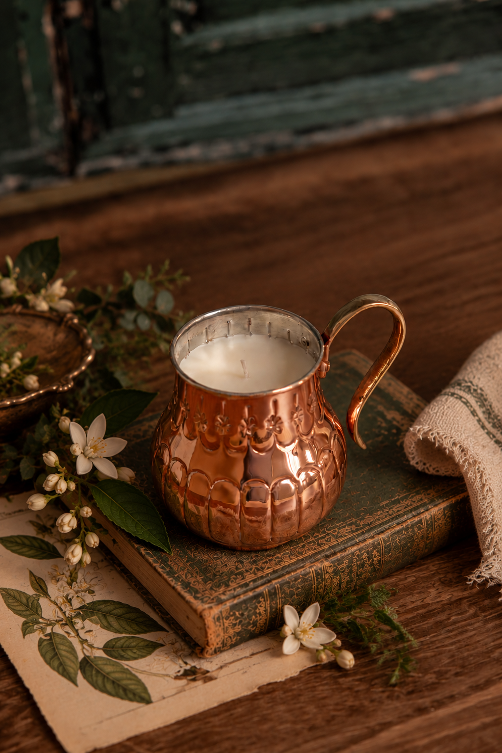 CMK Vintage French-Inspired Copper Jug Candle — NEW SCENT: GRAPEFRUIT MINT